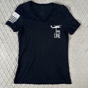 Nine Line Apparel Women’s Pointer Dog Graphic T-Shirt Black Small